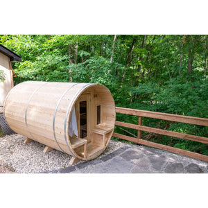 Dundalk Tranquility Barrel Sauna | 6-8 persons (CTC2345W) - Fitness Recovery Lab