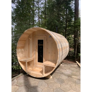 Dundalk Serenity Barrel Sauna | 2-4 persons (CTC2245W) - Fitness Recovery Lab