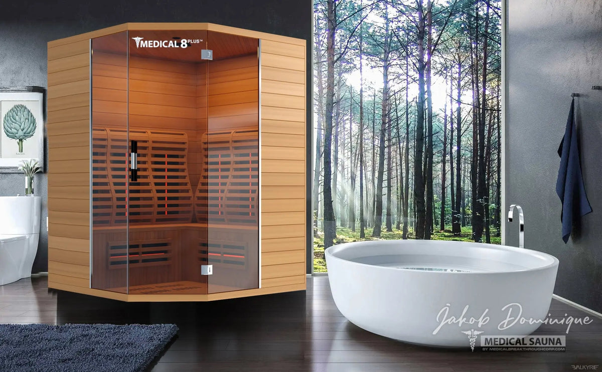 Medical Breakthrough Saunas - Medical 8 Version 2.0 Ultra Full Spectrum 6 Person Indoor Infrared Sauna - Fitness Recovery Lab