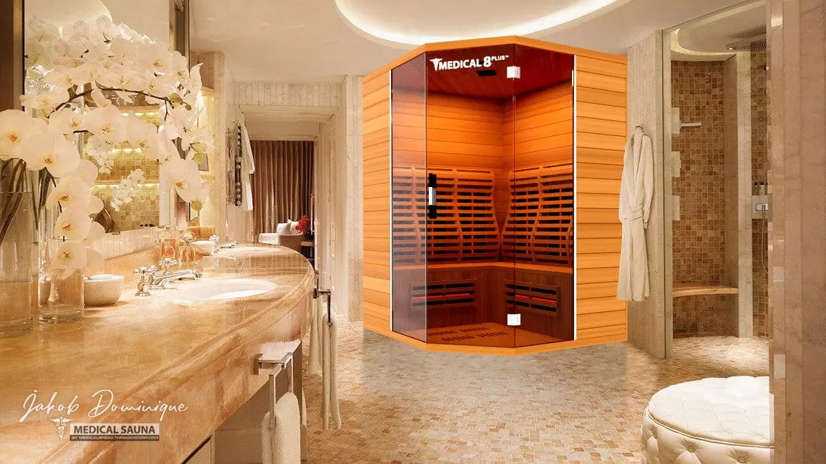 Medical Breakthrough Saunas - Medical 8 Version 2.0 Ultra Full Spectrum 6 Person Indoor Infrared Sauna - Fitness Recovery Lab