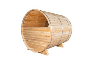 Dundalk Tranquility Barrel Sauna w/ Panoramic Glass 4-8 Persons - Fitness Recovery Lab