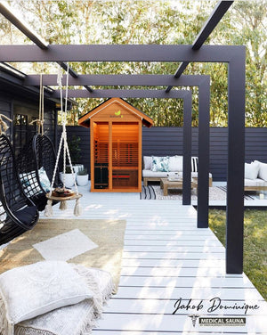 Medical Breakthrough Saunas - Nature 6 - 2 Person Hybrid Steam And Infrared Outdoor Sauna - Fitness Recovery Lab