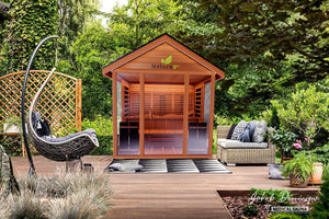 Medical Breakthrough Saunas - Nature 9 Plus 6 Person Hybrid Steam And Infrared Outdoor Sauna - Fitness Recovery Lab
