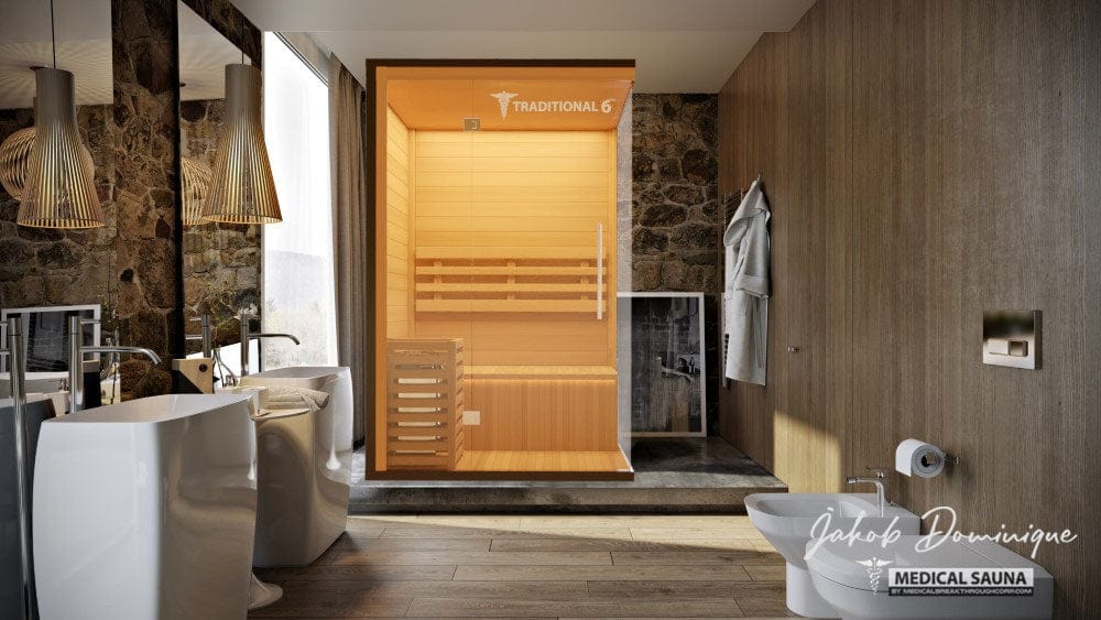 Medical Breakthrough Saunas - Traditional 6™ 3 Person Indoor Steam Sauna - Fitness Recovery Lab