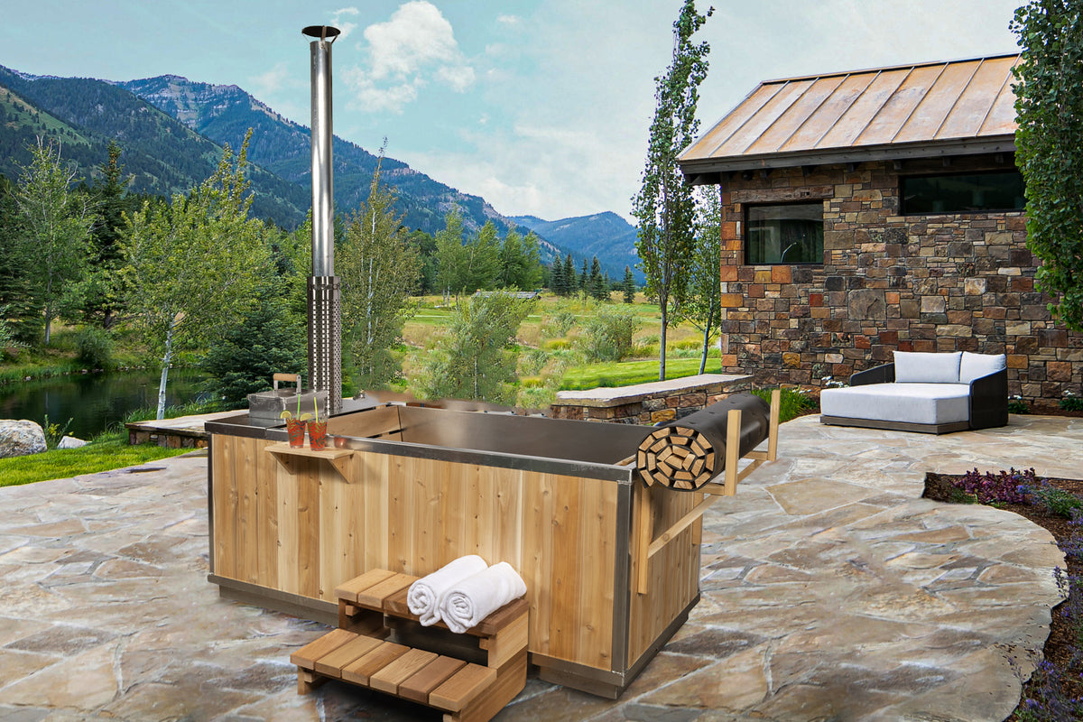 Dundalk The Starlight Wood Burning Outdoor Hot Tub | CT372W - Fitness Recovery Lab