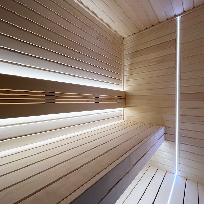 Prosaunas White Sauna Light Kit with 16&#39; Flexible LED Strip
