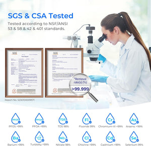 Waterdrop G3P800 Reverse Osmosis Tankless System with UV Sterilizing Light - 800 GPD - Fitness Recovery Lab