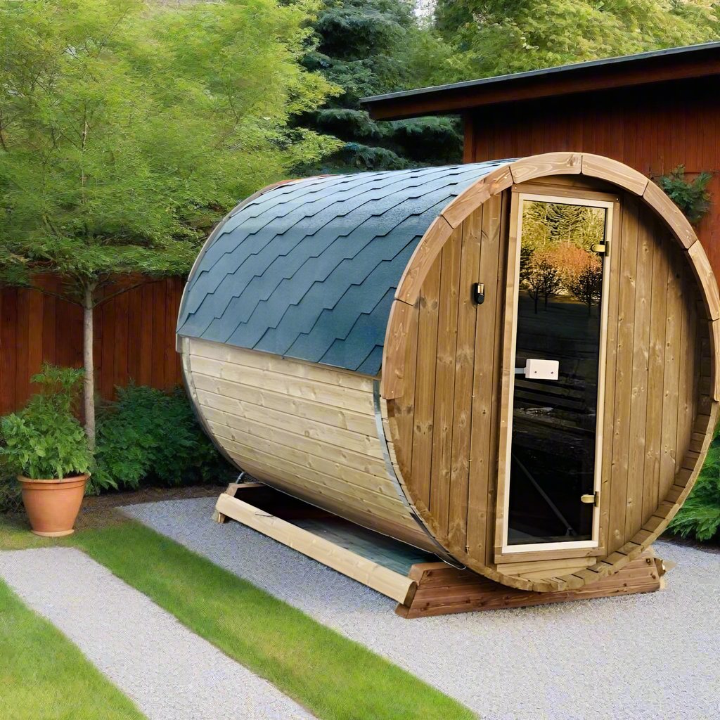 SaunaLife 6 Person 7&#39; Long Barrel Sauna | Ergo Model E8