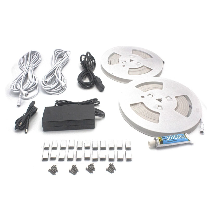 Prosaunas White Sauna Light Kit with Two 10&#39; Flexible LED Strips