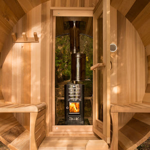 Out the top chimney kit with water tank and heat shield - Fitness Recovery Lab