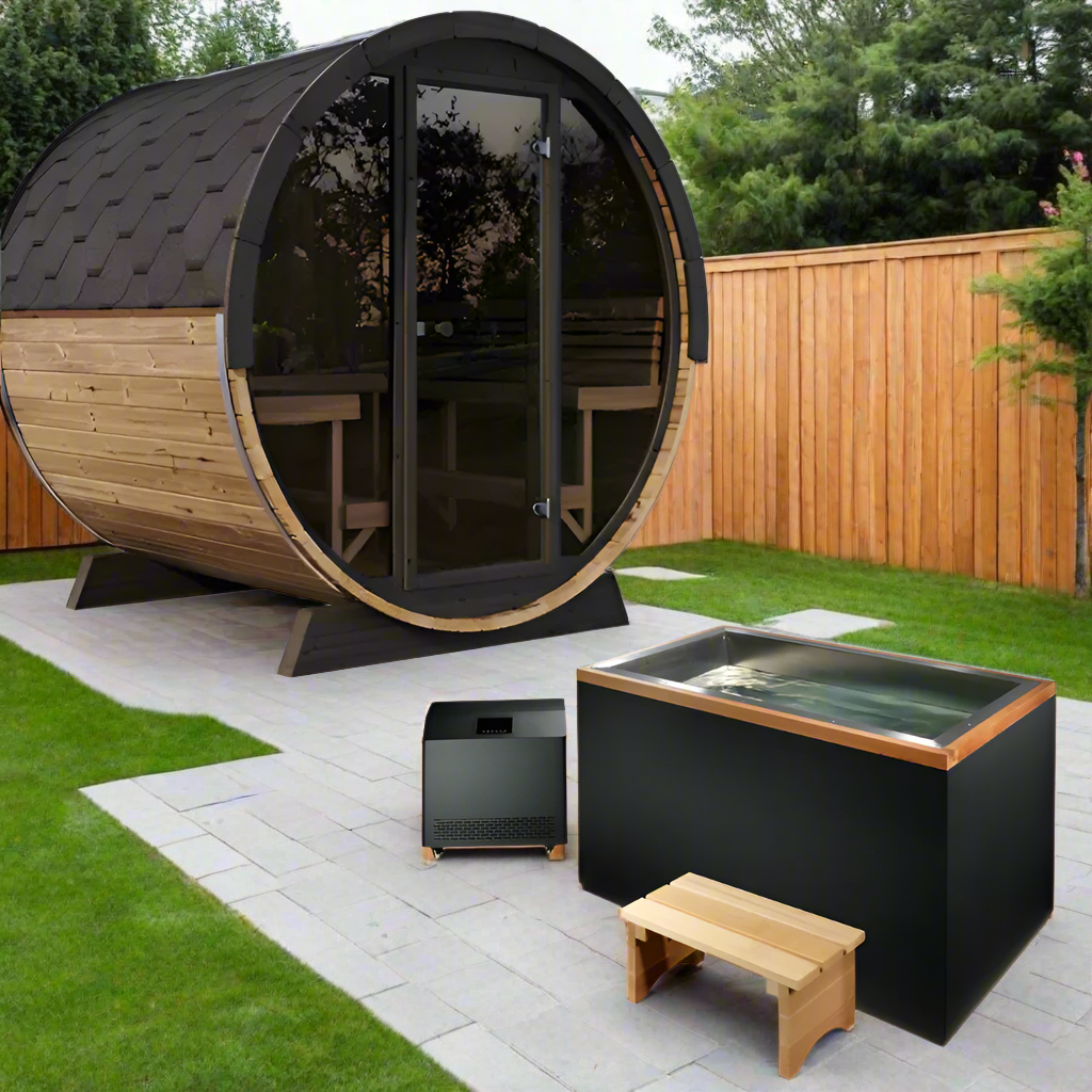 SaunaLife 4 Person 6&#39; Long Barrel Sauna | Ergo Model EE8G