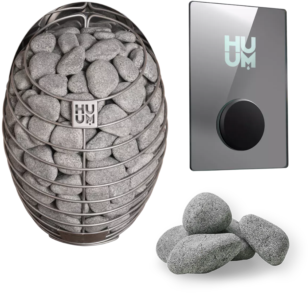 HUUM Drop Electric Sauna Heater Package with UKU Controls &amp; Stones