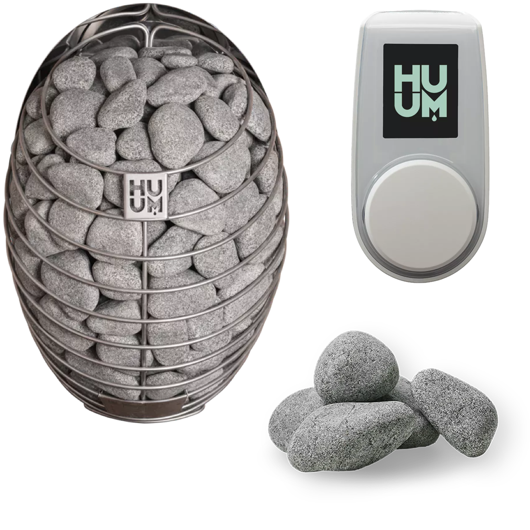 HUUM Drop Electric Sauna Heater Package with UKU Controls &amp; Stones