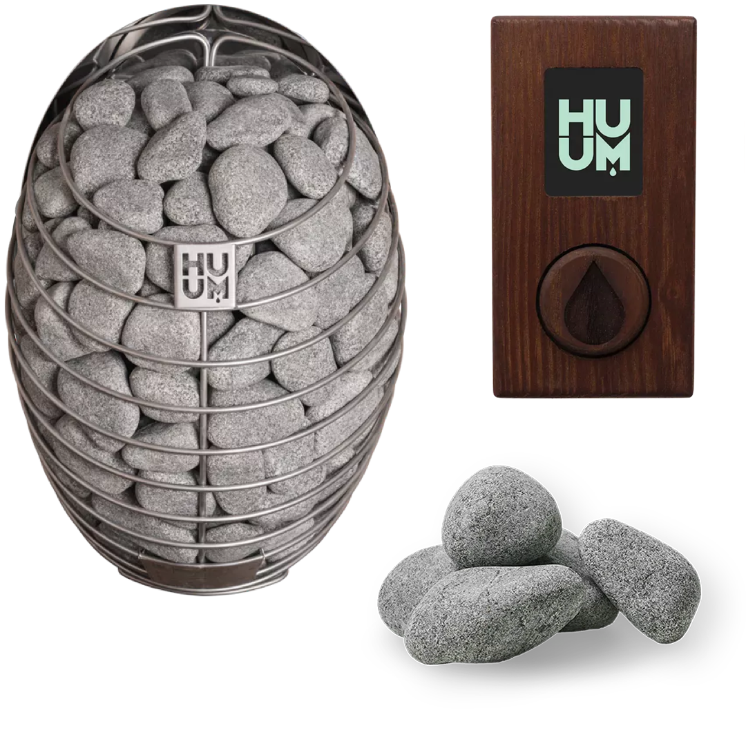 HUUM Drop Electric Sauna Heater Package with UKU Controls &amp; Stones