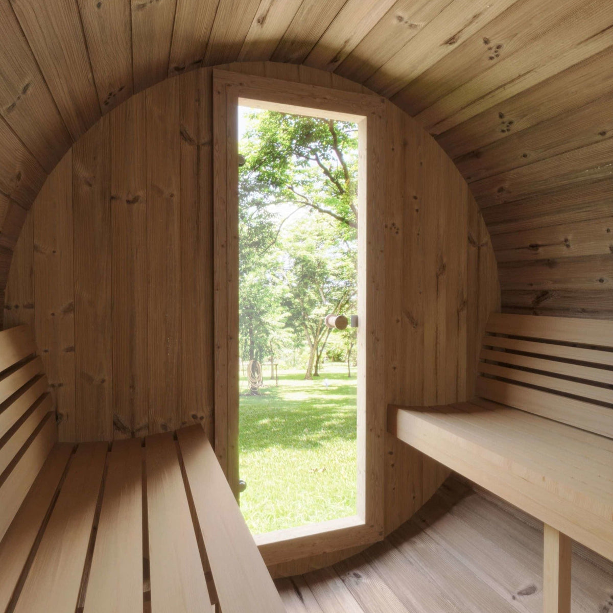 SaunaLife 2-4 Person 5&#39; Long Barrel Sauna  | Ergo Model E6