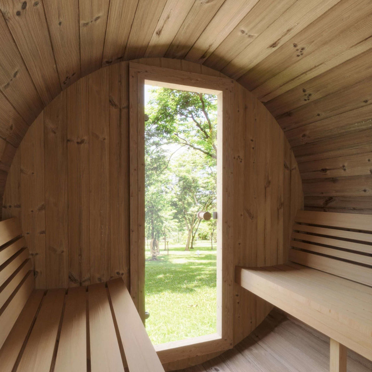 SaunaLife 4 Person 6&#39; Long Barrel Sauna | Ergo Model E7