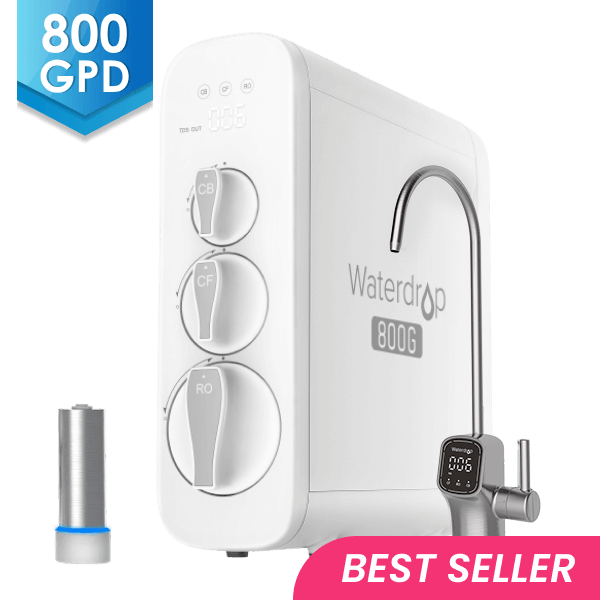 Waterdrop G3P800 Reverse Osmosis Tankless System with UV Sterilizing Light - 800 GPD - Fitness Recovery Lab