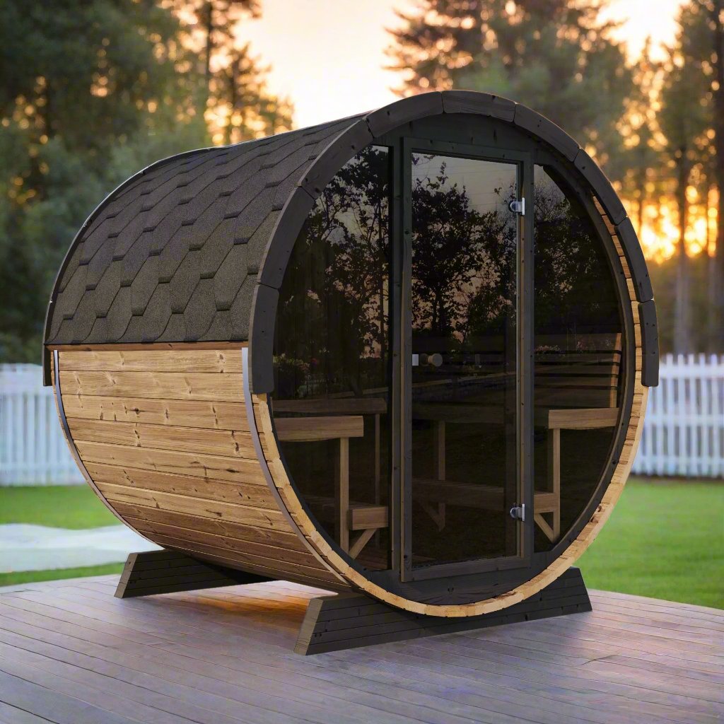 SaunaLife 4 Person 6&#39; Long Barrel Sauna | Ergo Model EE8G