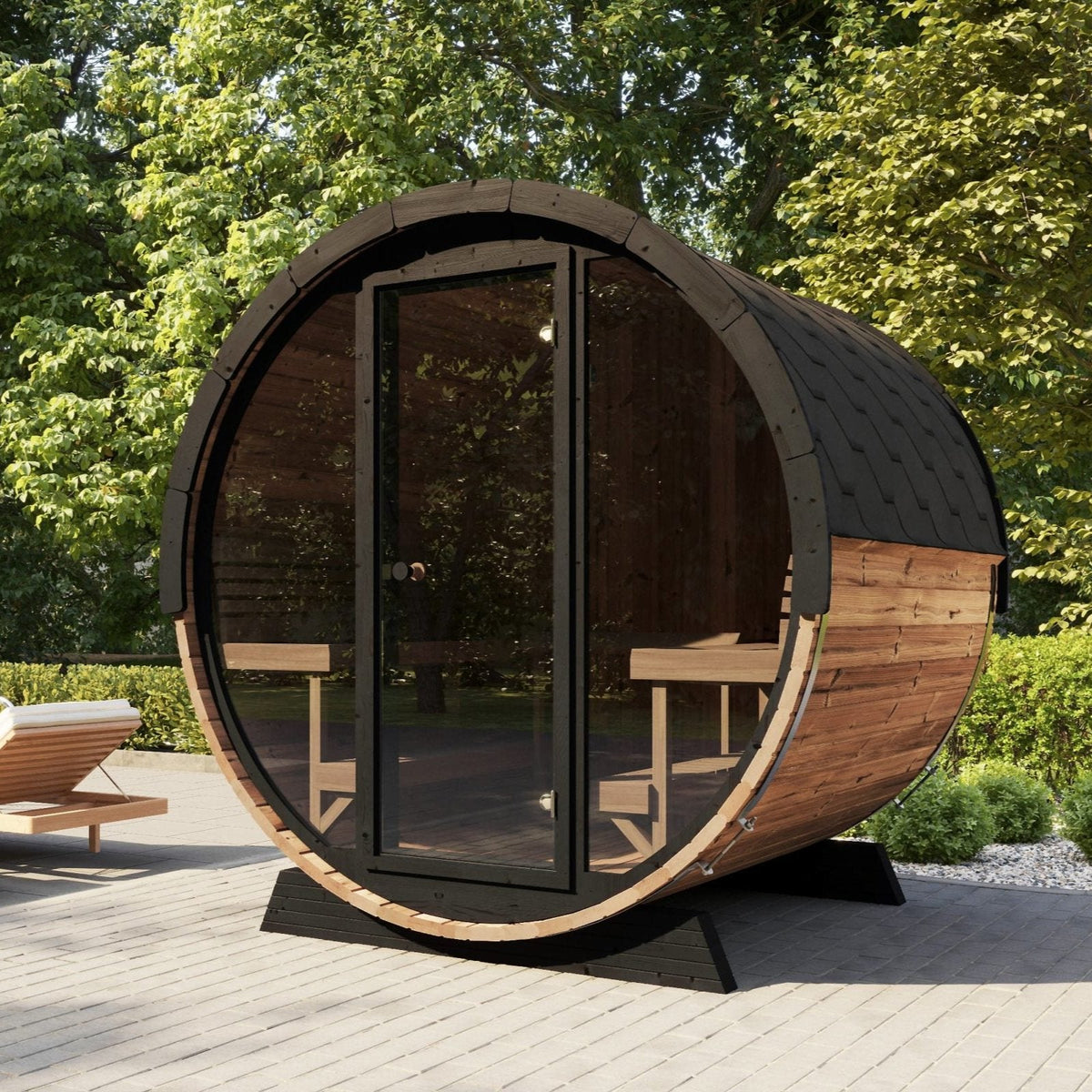 SaunaLife 4 Person 6&#39; Long Barrel Sauna | Ergo Model EE8G