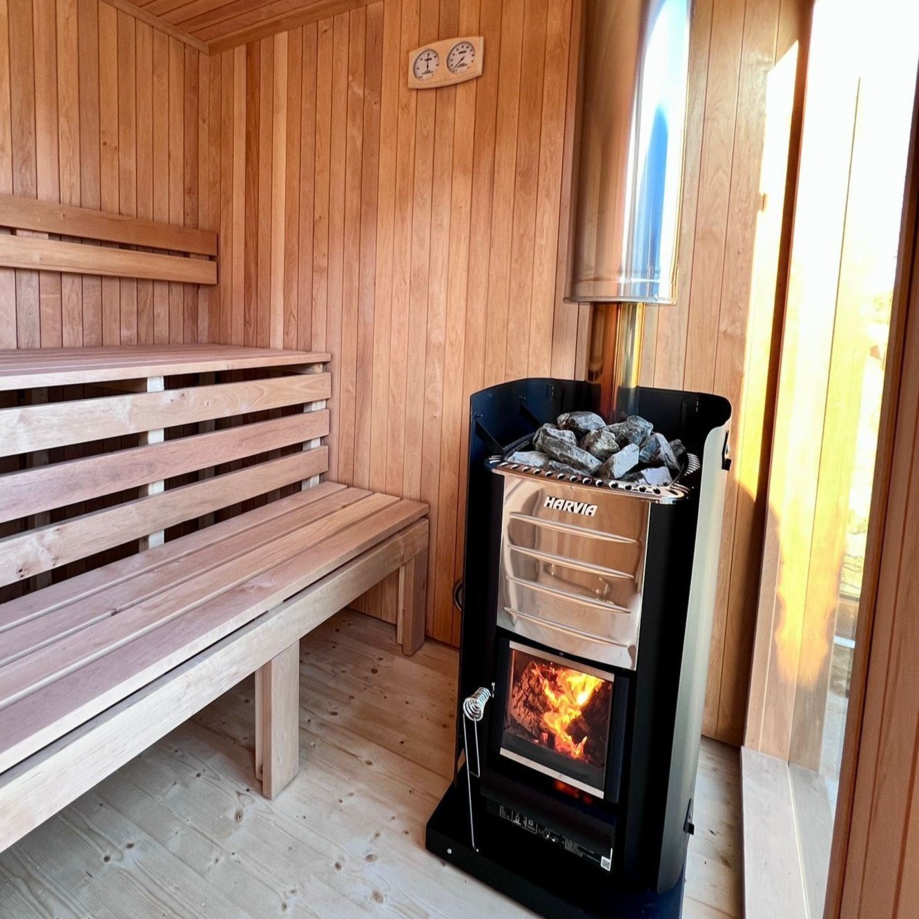 Harvia M3 Wood Burning Sauna Stove / Heater with Chimney Kit - 16.5kW - Fitness Recovery Lab