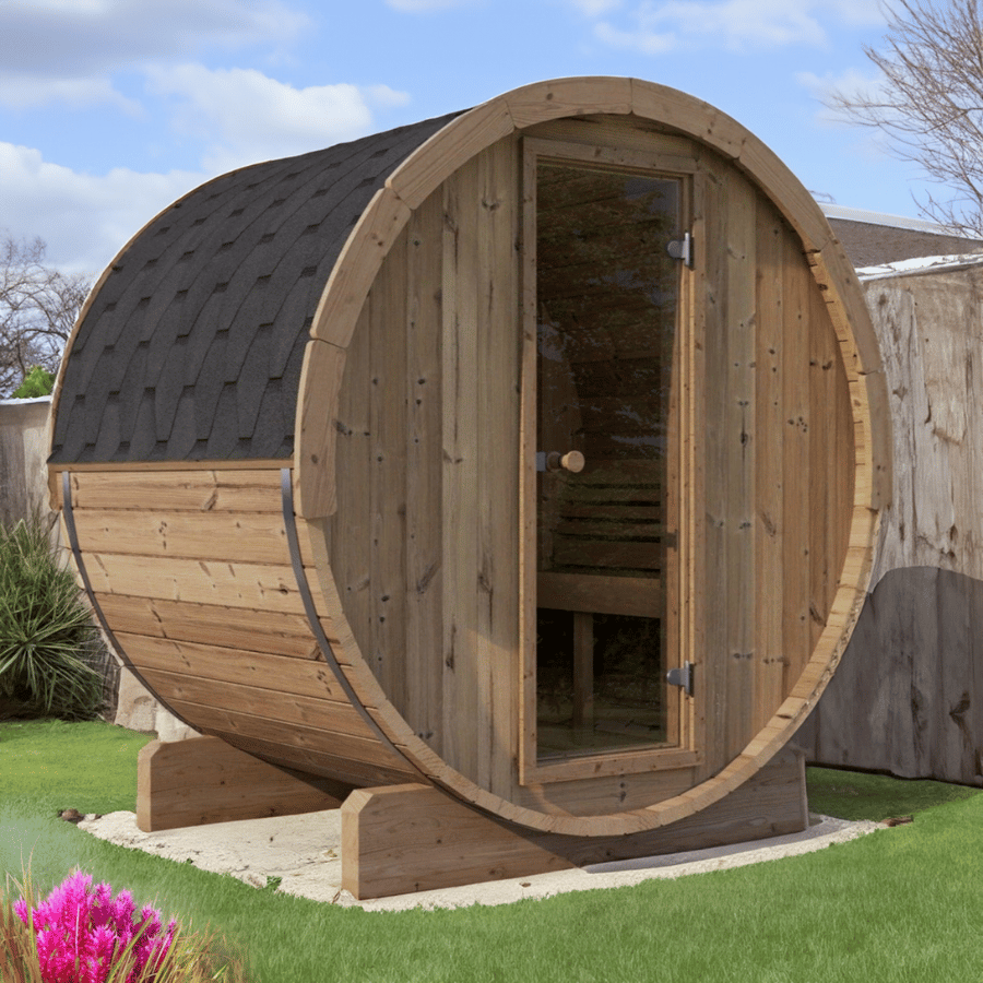 SaunaLife 2-4 Person 5&#39; Long Barrel Sauna  | Ergo Model E6