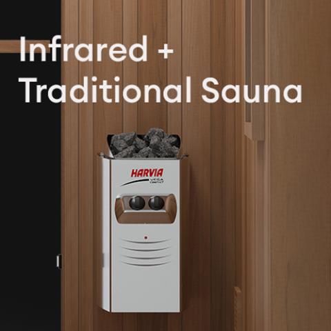 Finnmark Trinity 2-Person Hybrid Infrared &amp; Traditional Steam Sauna &amp; Red Light Therapy | FD-4