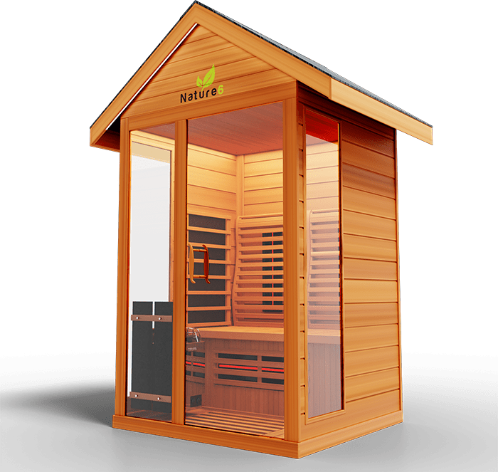 Medical Breakthrough Saunas - Nature 6 - 2 Person Hybrid Steam And Infrared Outdoor Sauna - Fitness Recovery Lab