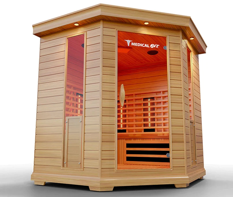 Medical Breakthrough Saunas - Medical 6 Plus Version 2.0 Full Spectrum 4 Person Indoor Infrared Sauna - Fitness Recovery Lab