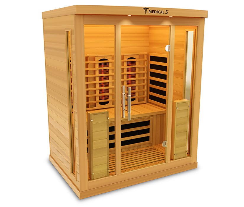Medical Breakthrough Saunas - Medical 5 Version 2.0 Full Spectrum 3 Person Indoor Infrared Sauna - Fitness Recovery Lab