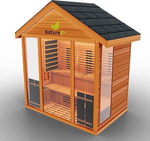 Medical Breakthrough Saunas - Nature 9 Plus 6 Person Hybrid Steam And Infrared Outdoor Sauna