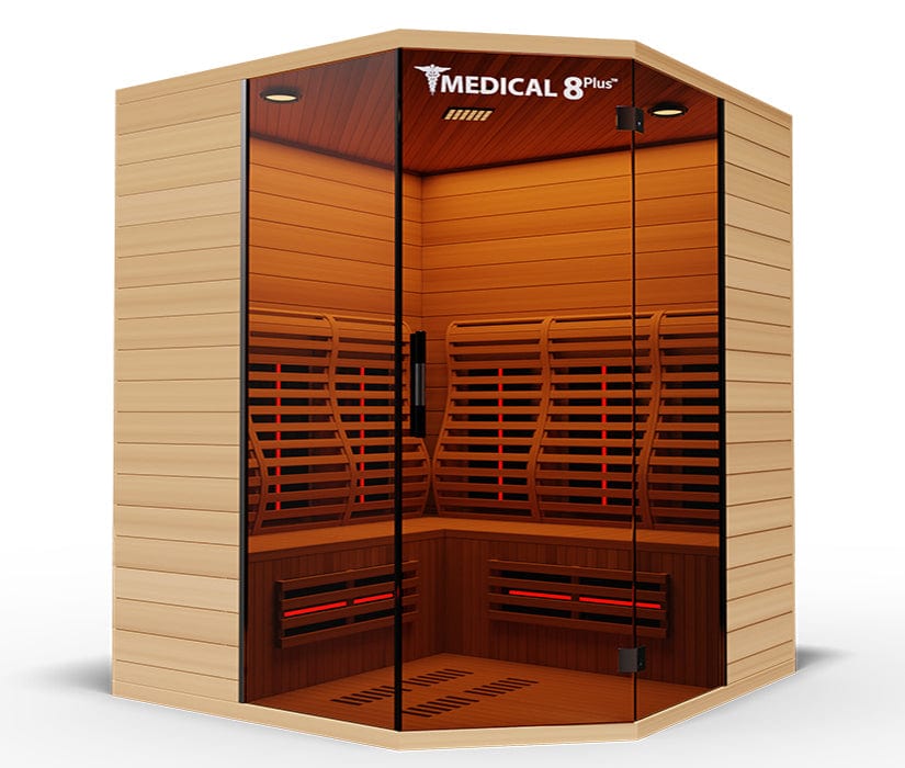 Medical Breakthrough Saunas - Medical 8 Version 2.0 Ultra Full Spectrum 6 Person Indoor Infrared Sauna - Fitness Recovery Lab