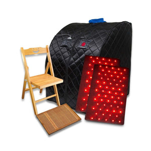 Therasage Portable Infrared Sauna with Red Light (Black) - Thera360 PLUS Personal