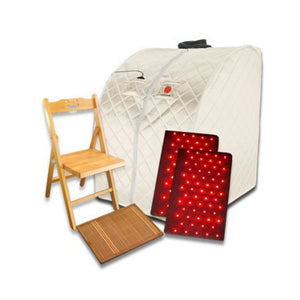 Therasage Portable Infrared Sauna with Red Light (White) - Thera360 PLUS Personal