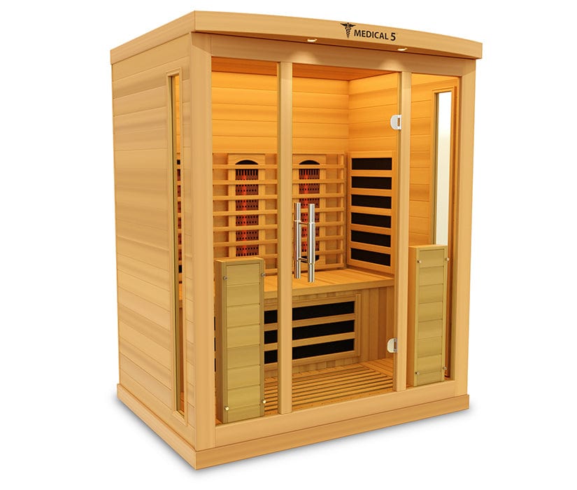 Medical Breakthrough Saunas - Medical 5 Version 2.0 Full Spectrum 3 Person Indoor Infrared Sauna - Fitness Recovery Lab