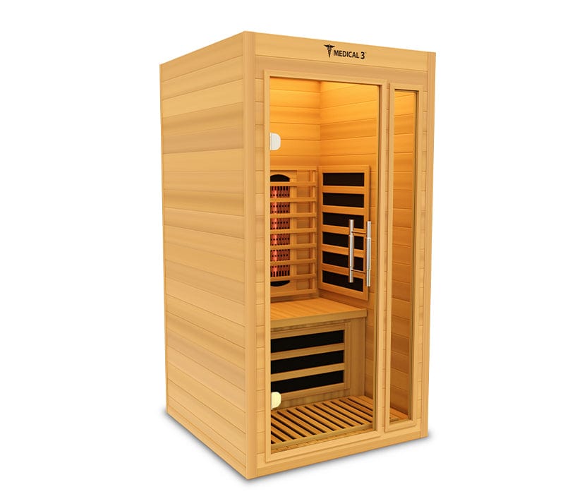 Medical Breakthrough Saunas - Medical 3 Version 2.0 Full Spectrum 1 Person Indoor Infrared Sauna - Fitness Recovery Lab