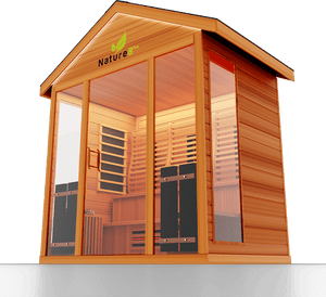 Medical Breakthrough Saunas - Nature 8 Plus - 4 Person Hybrid Steam And Infrared Outdoor Sauna