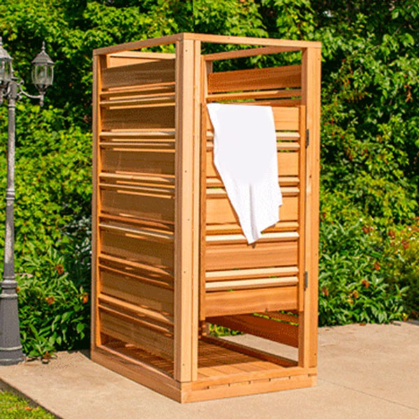 Dundalk | Cloudburst Outdoor Shower -  Clear Red Cedar - Fitness Recovery Lab