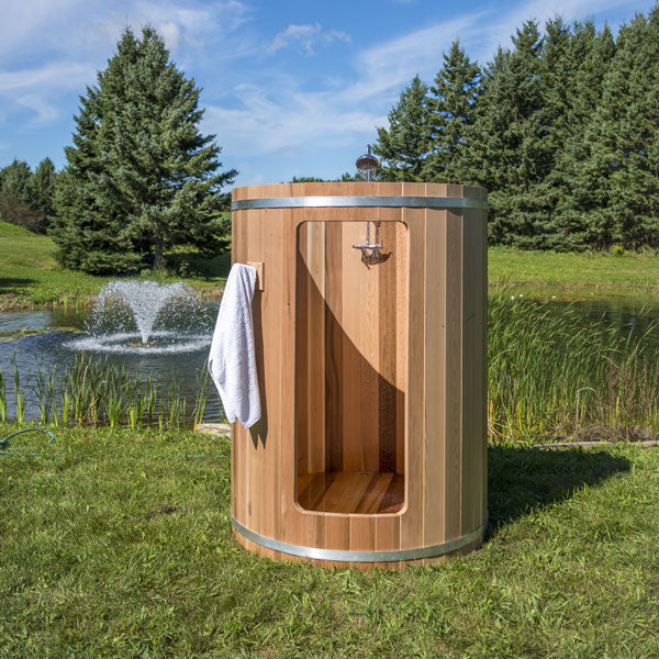 Dundalk Rainbow Outdoor Barrel Shower - Clear Red Cedar - Fitness Recovery Lab