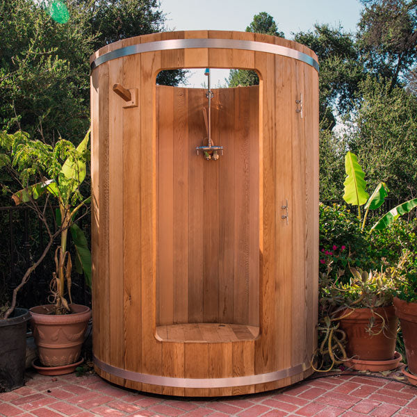 Dundalk Rainbow Outdoor Barrel Shower - Knotty Red Cedar - Fitness Recovery Lab