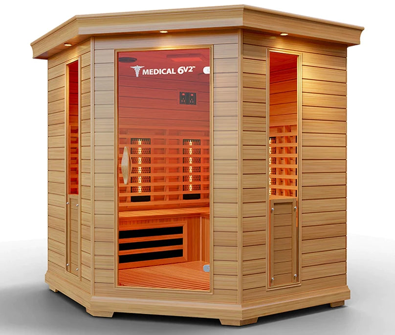 Medical Breakthrough Saunas - Medical 6 Plus Version 2.0 Full Spectrum 4 Person Indoor Infrared Sauna - Fitness Recovery Lab