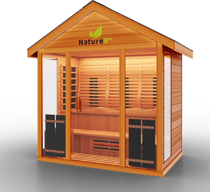 Medical Breakthrough Saunas - Nature 9 Plus 6 Person Hybrid Steam And Infrared Outdoor Sauna