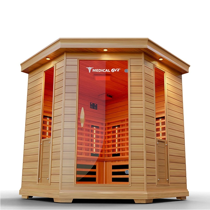 Medical Breakthrough Saunas - Medical 6 Plus Version 2.0 Full Spectrum 4 Person Indoor Infrared Sauna - Fitness Recovery Lab