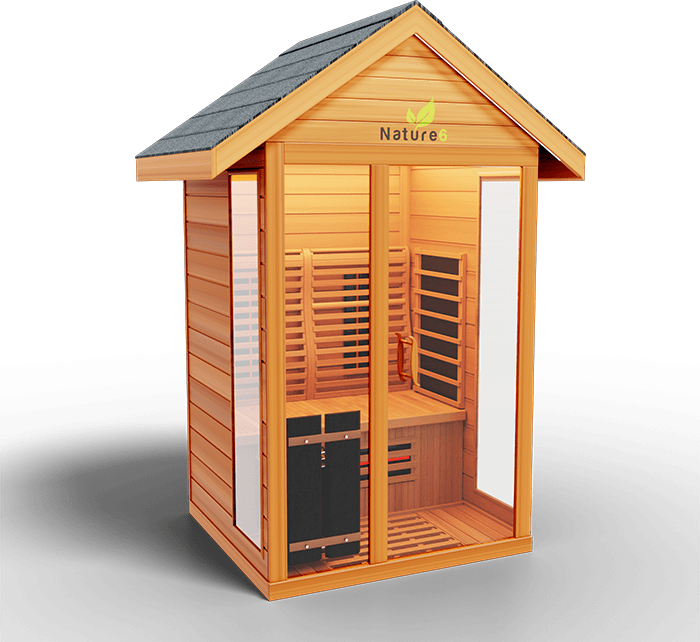 Medical Breakthrough Saunas - Nature 6 - 2 Person Hybrid Steam And Infrared Outdoor Sauna - Fitness Recovery Lab
