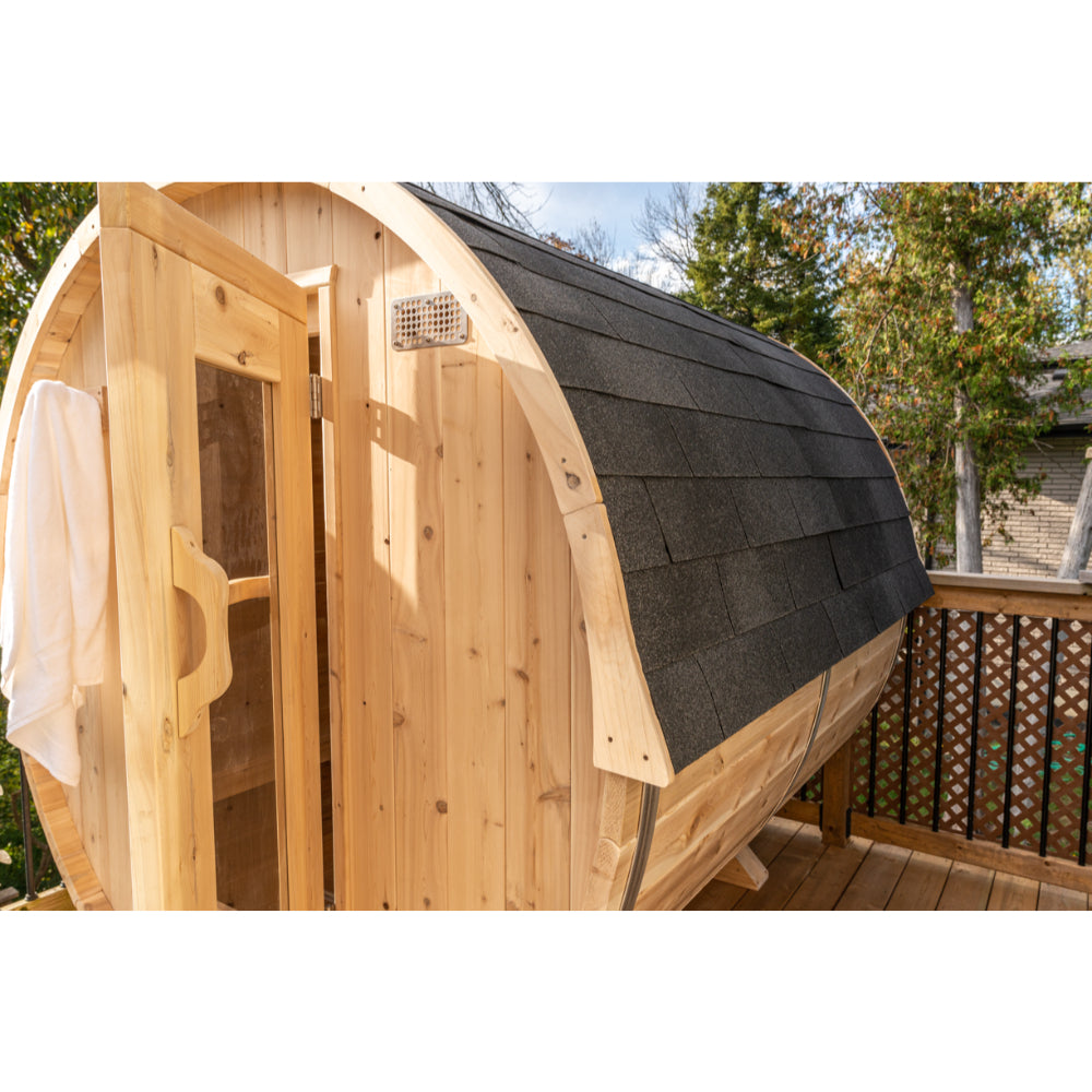 Dundalk Harmony Barrel Sauna | 2-4 persons (CTC22W) - Fitness Recovery Lab