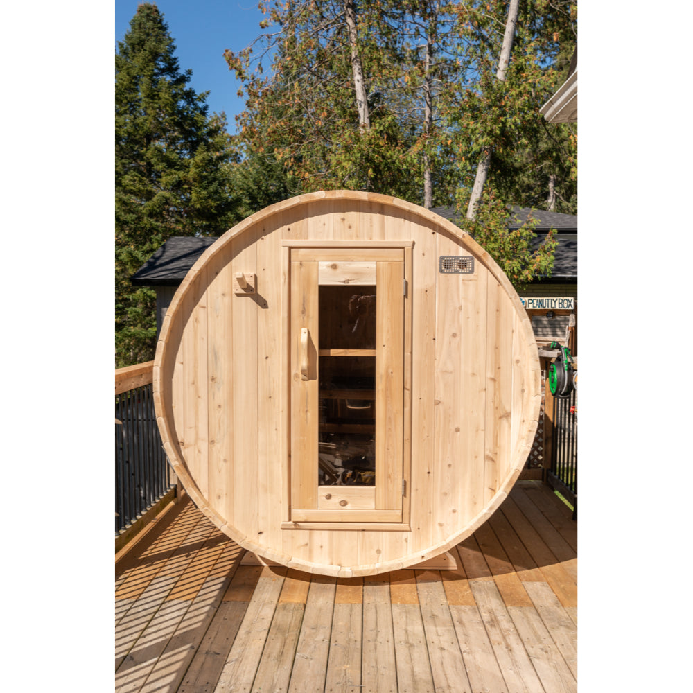 Dundalk Harmony Barrel Sauna | 2-4 persons (CTC22W) - Fitness Recovery Lab