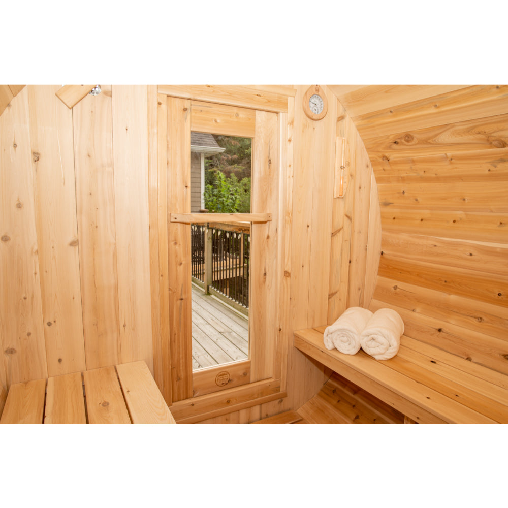 Dundalk Harmony Barrel Sauna | 2-4 persons (CTC22W) - Fitness Recovery Lab