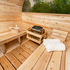 Dundalk Tranquility Barrel Sauna w/ Panoramic Glass 4-8 Persons - Fitness Recovery Lab