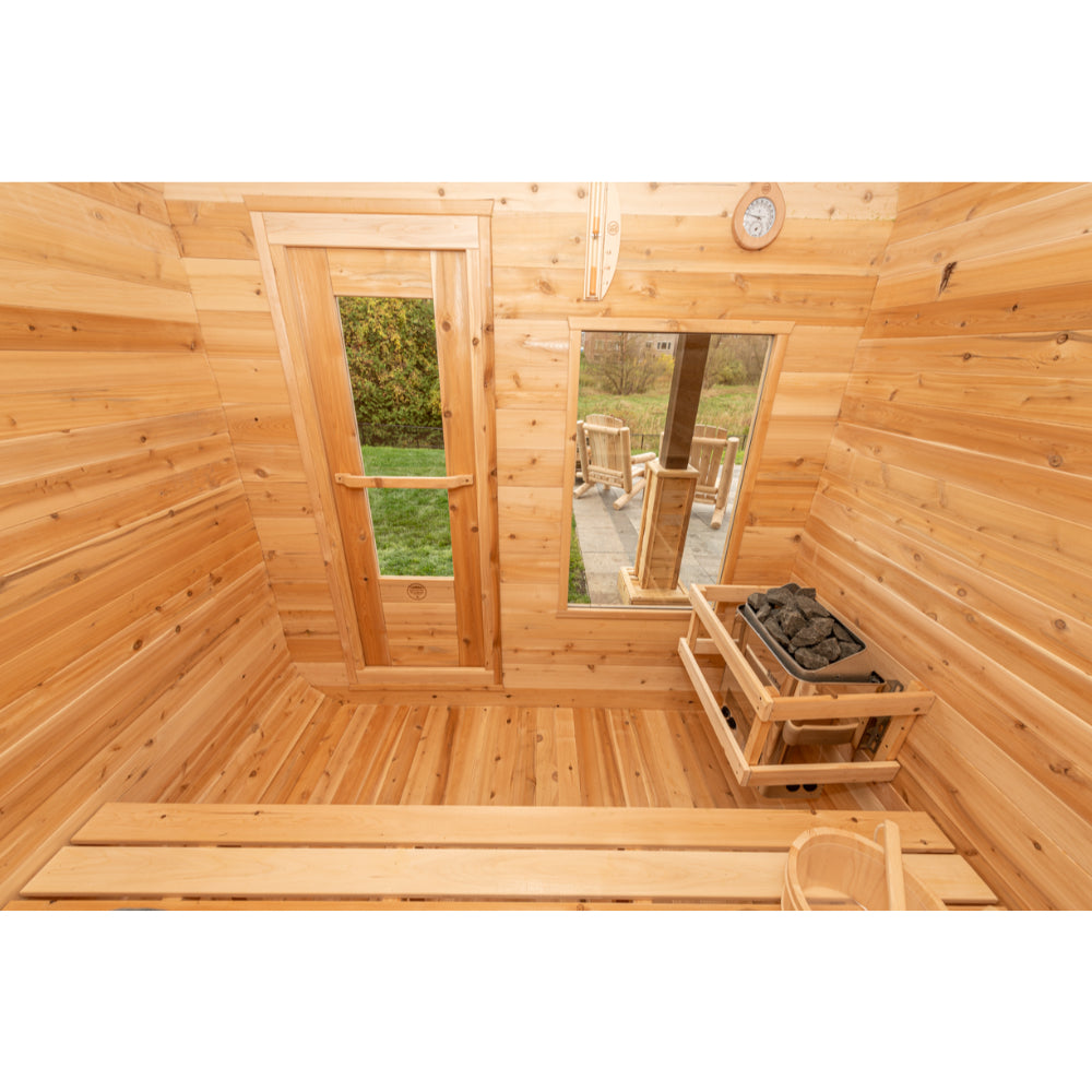 Dundalk Luna Traditional Outdoor Sauna  2-4 persons (CTC22LU) - Fitness  Recovery Lab