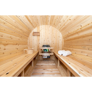 Dundalk Harmony Barrel Sauna | 2-4 persons (CTC22W) - Fitness Recovery Lab
