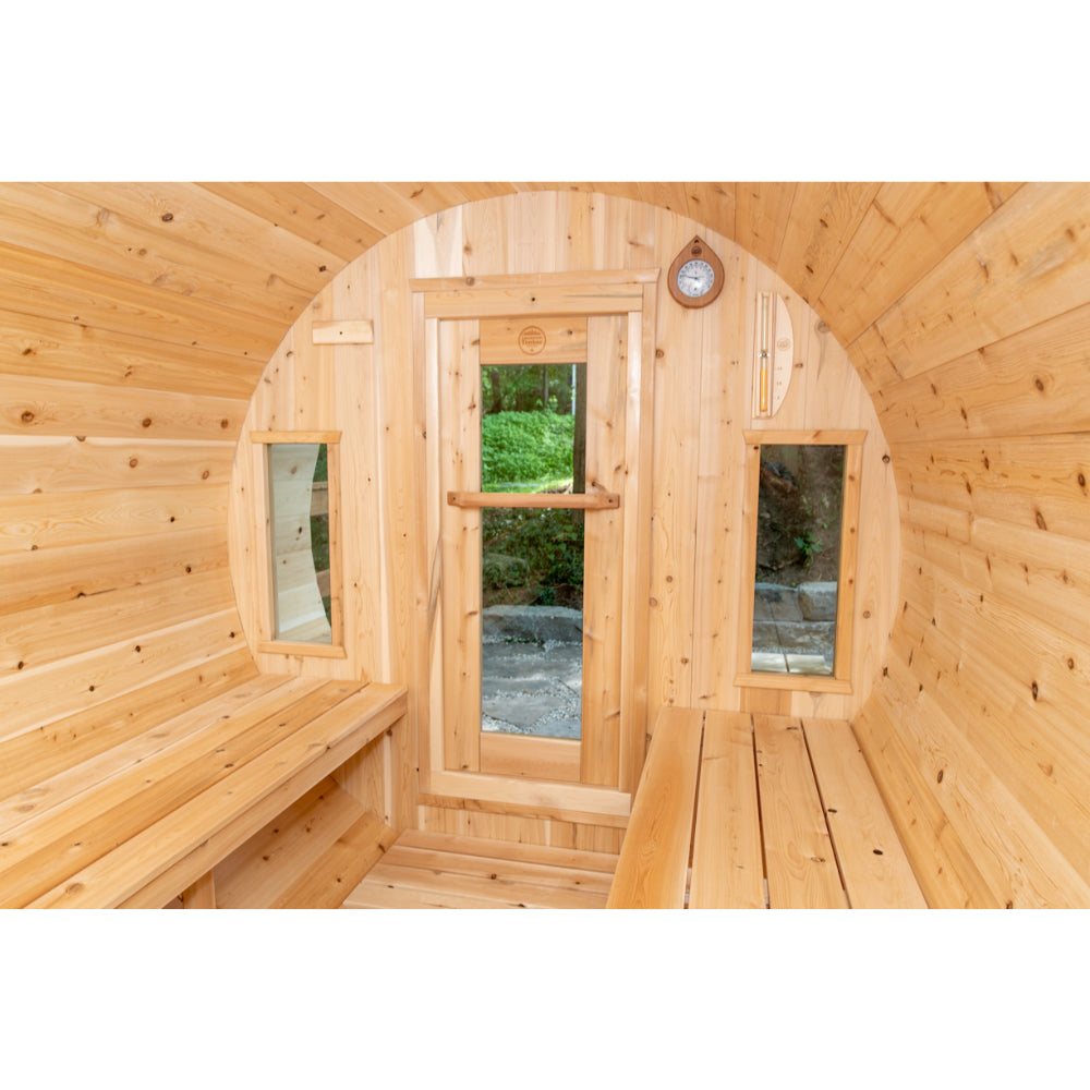 Dundalk Tranquility Barrel Sauna | 6-8 persons (CTC2345W) - Fitness Recovery Lab
